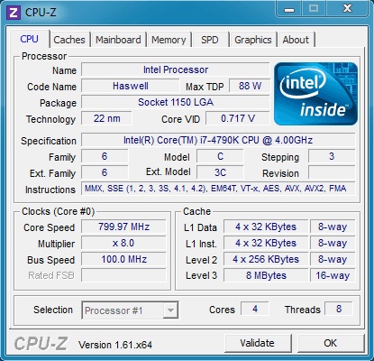 Cách kiểm tra quạt laptop bằng CPU-Z