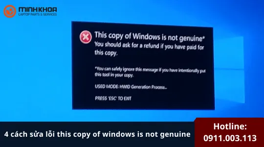 This copy of windows is not genuine 20