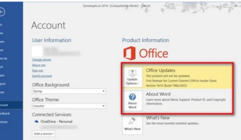 Kiem tra office 2016 da active chua 1