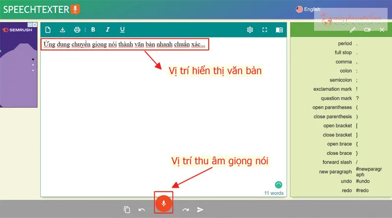 Phan mem chuyen giong noi thanh van ban tieng Viet tren may tinh 11