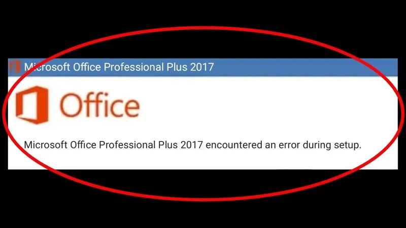 Microsoft office encountered an error during setup 3