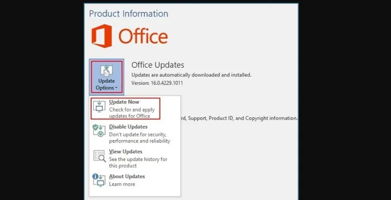 Sua loi unlicensed product Microsoft Office 2016 4