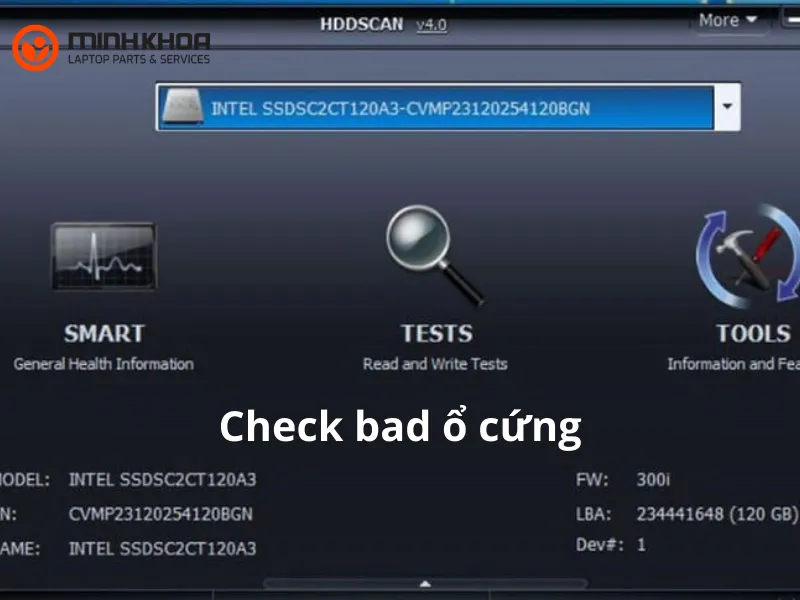 Check bad ổ cứng
