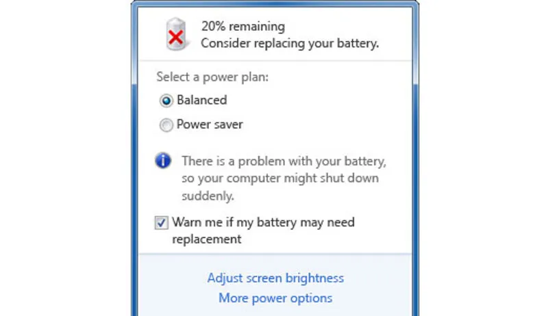 Loi Consider replacing your battery 8 1