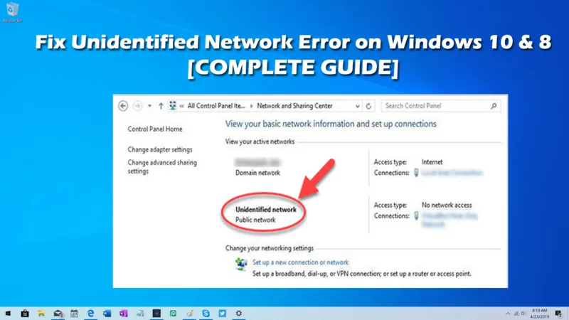 Sửa lỗi Unidentified network win 10 16 Unidentified network win 10 17