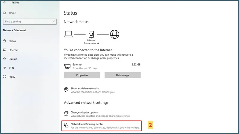 Sửa lỗi Unidentified network win 10 6 Unidentified network win 10 9