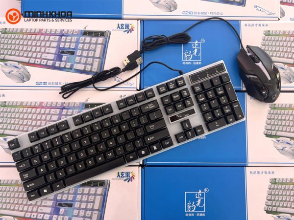Bộ bàn phím và chuột giả cơ chuyên game G21B LED 7 màu