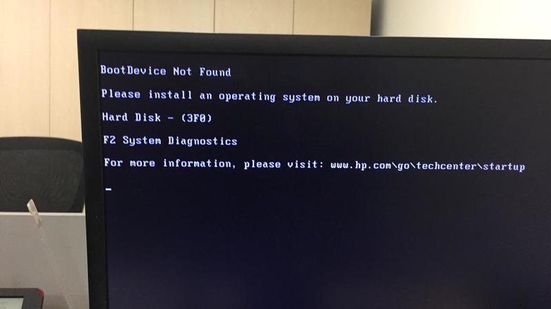 Boot device not found 3