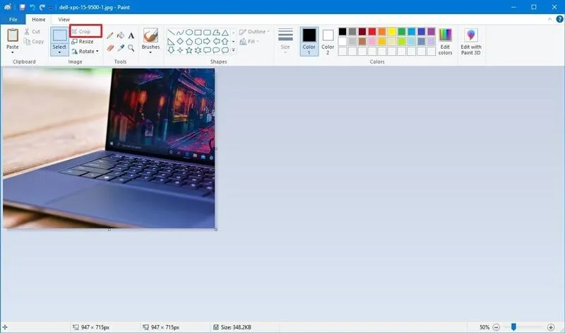 Cat anh trong paint 15