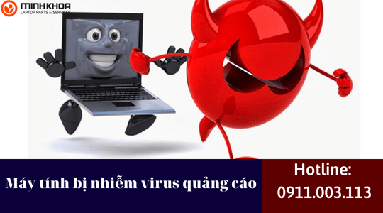 May tinh bi nhiem virus quang cao