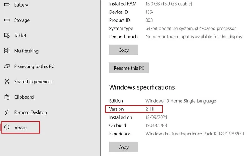 Cach kiem tra phien ban Windows 10 11