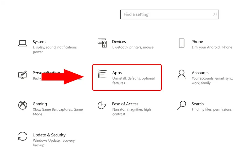 Cach xoa ung dung tren may tinh Windows 10 1