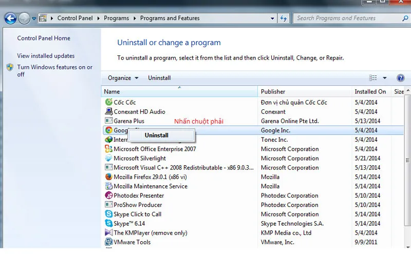 Cach xoa ung dung tren may tinh Windows 10 14