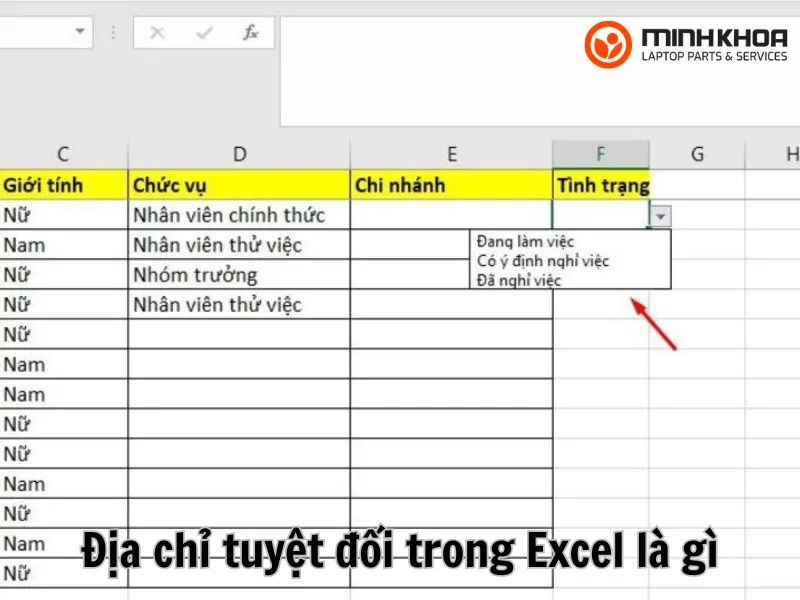 Địa chỉ tuyệt đối trong excel là gì