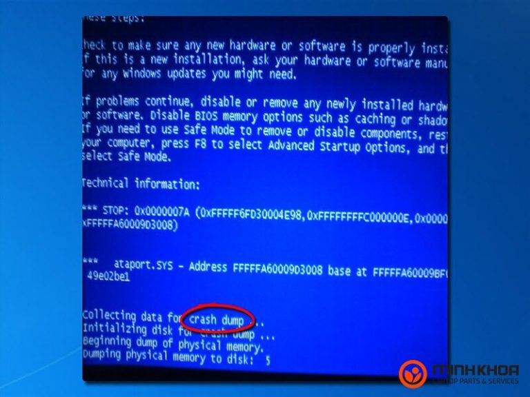 Cách Khắc Phục Lỗi Dumping Physical Memory Windows 7 - Laptop Minh Khoa