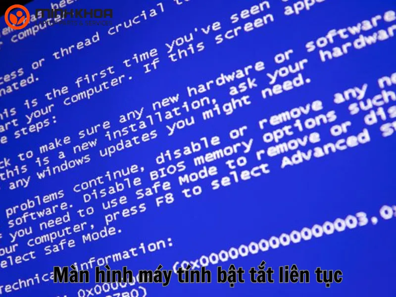 Màn hình máy tính bật tắt liên tục