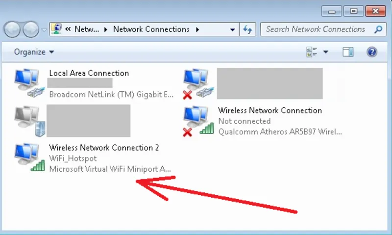 Microsoft virtual wifi miniport adapter 2 2