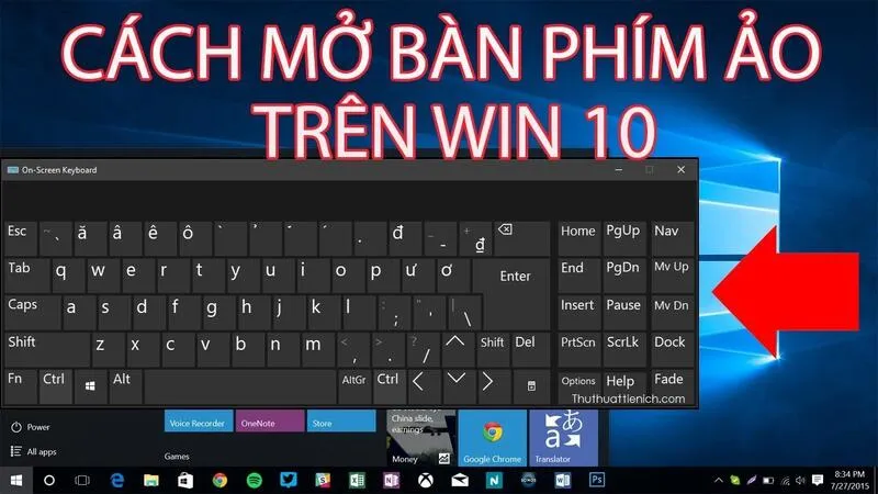 Mo ban phim ao Win 7 5