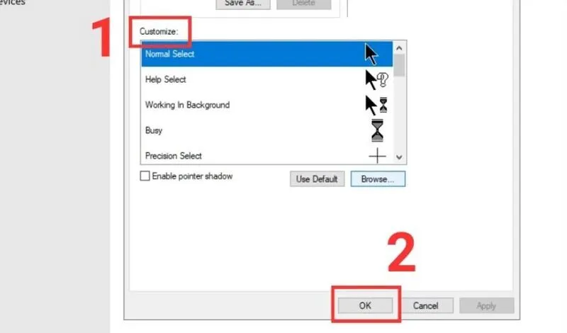 Cách thay đổi hình dạng con trỏ chuột win 10 7 Thay doi hinh dang con tro chuot win 10 21