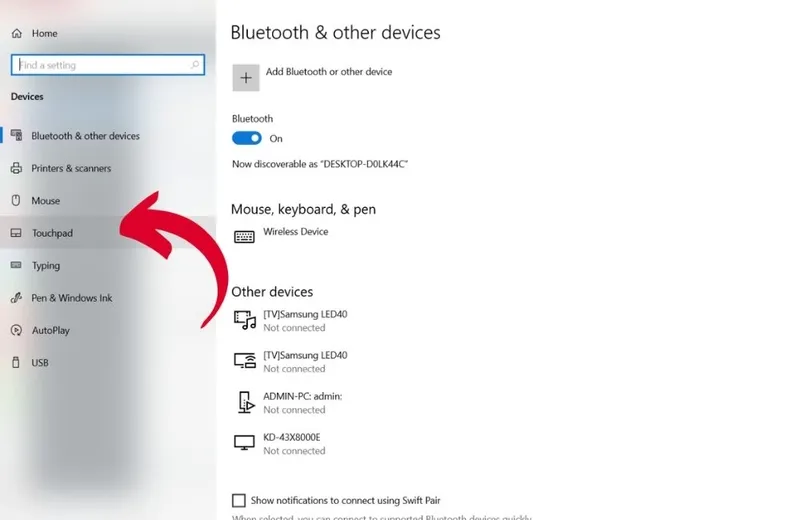 Touchpad bi do 10