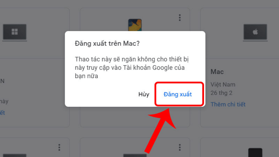 Cách đăng xuất tài khoản Google trên thiết bị khác từ xa