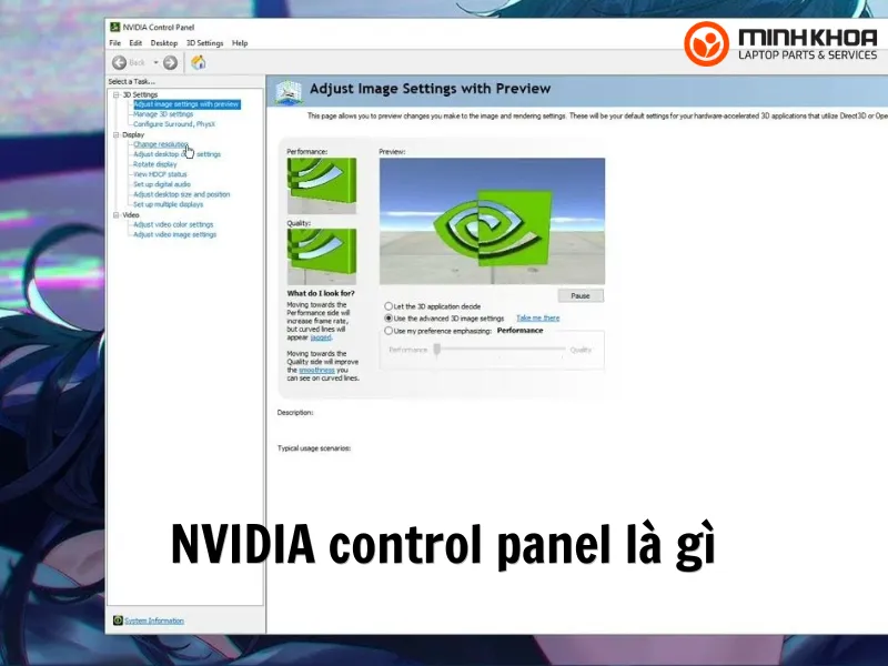 NVIDIA control panel là gì?