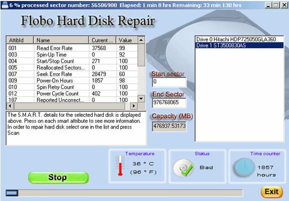 Sử dụng phần mềm Flobo Hard Disk Repair