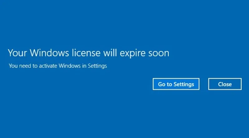 Your Windows license will expire soon 14