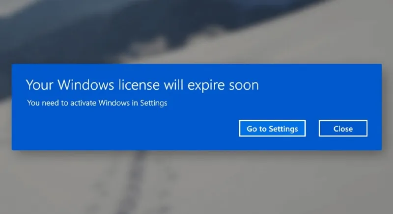 Your Windows license will expire soon 2