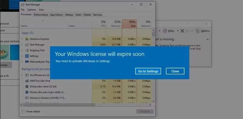 Your Windows license will expire soon 24