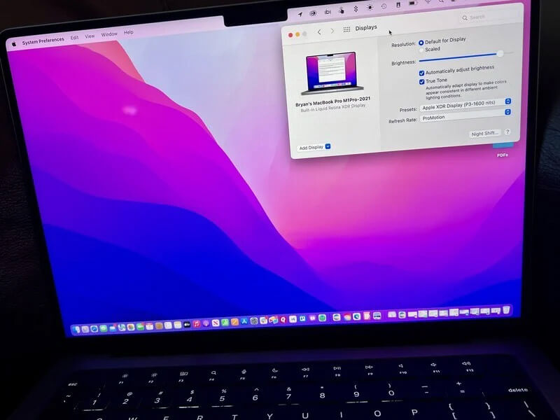 Màn hình MacBook bị nhiễu có thể do lỗi tốc độ khung hình