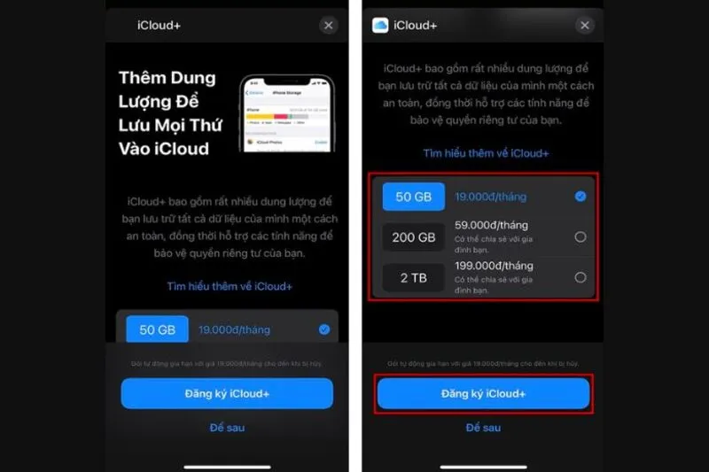 Cách mua dung lượng iCloud trên iPhone 6 Mua dung luong iCloud tren iPhone 6