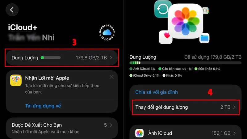 Cách mua dung lượng iCloud trên iPhone 16 Mua dung luong iCloud tren iPhone 9