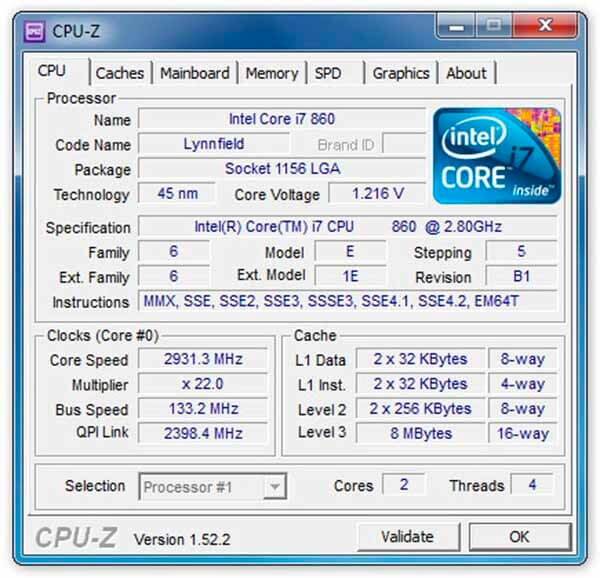 Phần mềm test VGA - CPU-Z