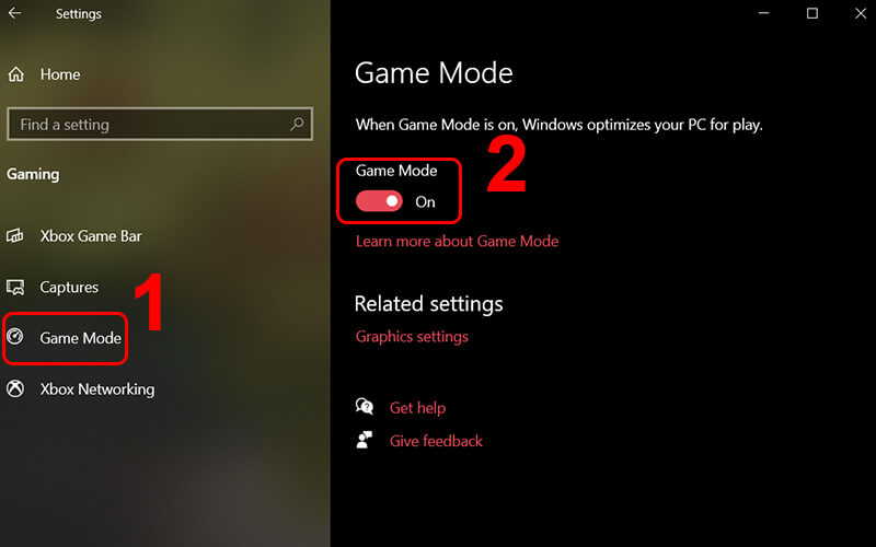 Tối ưu hóa Windows 10 với chế độ Game Mode