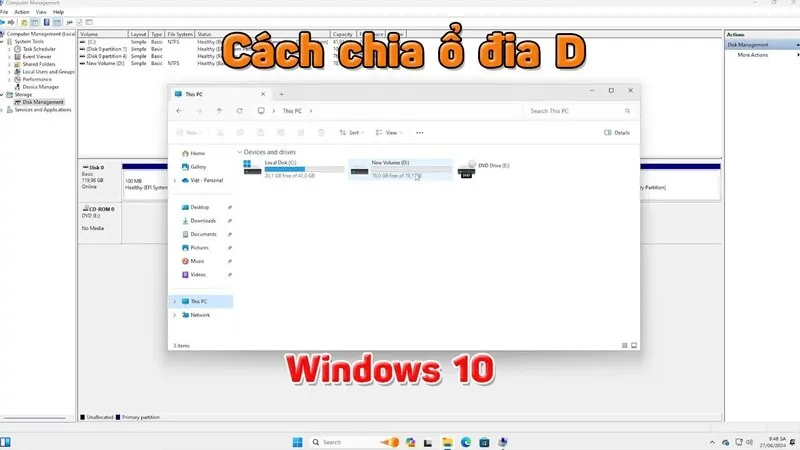 Cách tạo ổ đĩa D trên Win 10 (6)