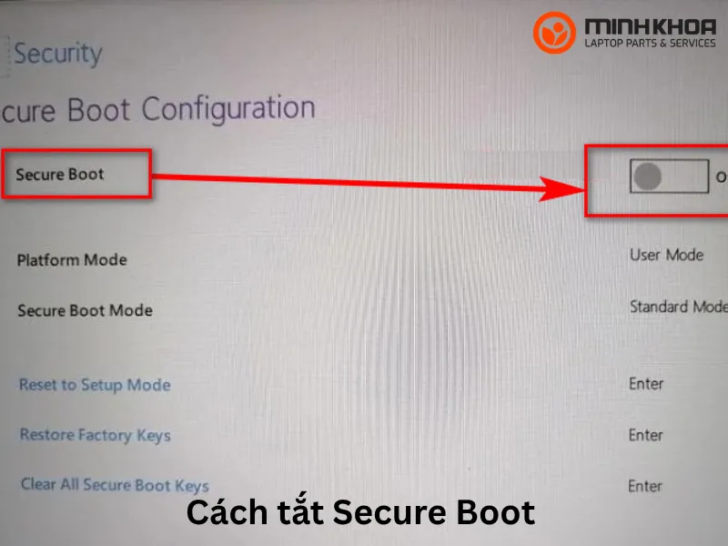 Cách tắt Secure Boot (2)