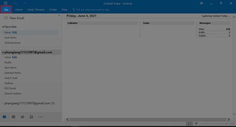 Cai dat Outlook tren may tinh 14