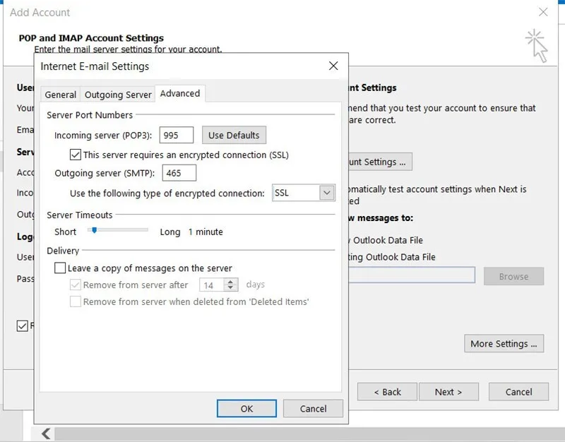Cai dat Outlook tren may tinh 5