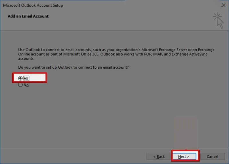 Cai dat Outlook tren may tinh 6