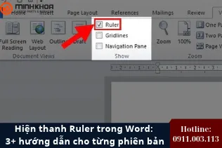 Hiện thanh Ruler trong Word (1)