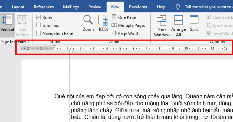 Hiện thanh Ruler trong Word (11) Hiện thanh Ruler trong Word (11)
