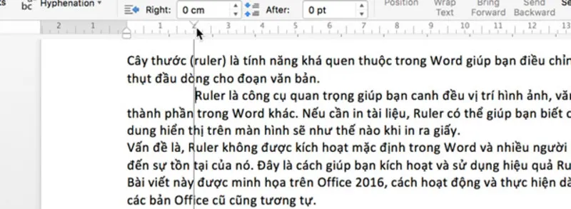 Hiện thanh Ruler trong Word (14) Hiện thanh Ruler trong Word (14)