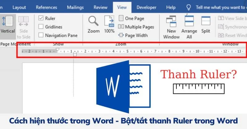 Hiện thanh Ruler trong Word (5) Hiện thanh Ruler trong Word (5)