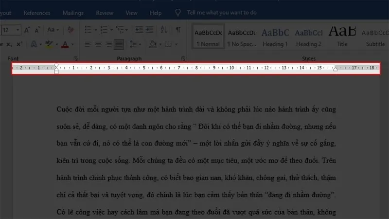 Hiện thanh Ruler trong Word (7) Hiện thanh Ruler trong Word (7)