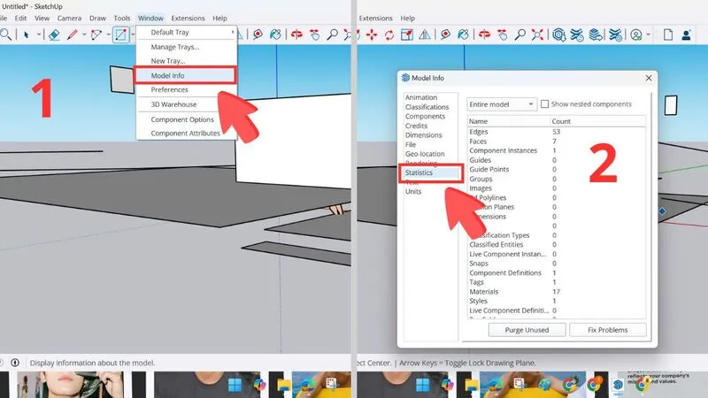 Làm nhẹ file SketchUp (3) Làm nhẹ file SketchUp (3)