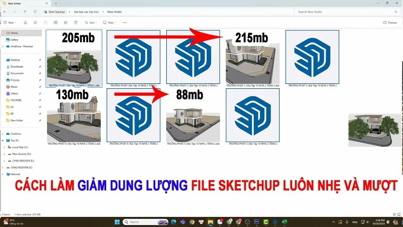 Làm nhẹ file SketchUp (9) Làm nhẹ file SketchUp (9)