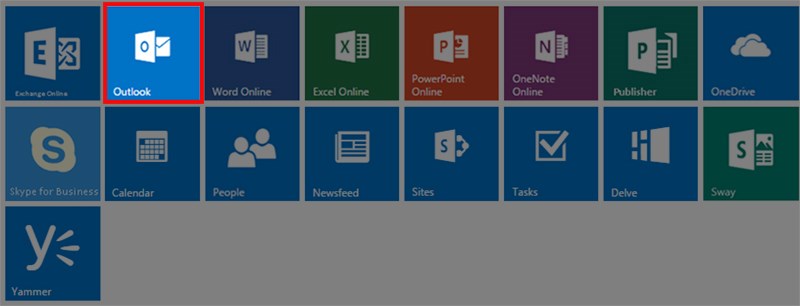 Mở phần mềm Outlook lên