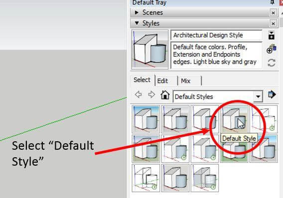 Sử dụng Style đơn giản giúp làm nhẹ file SketchUp