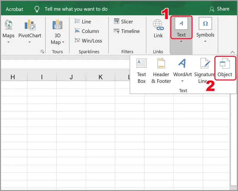 Chèn file PDF vào Excel (3) Chèn file PDF vào Excel (3)